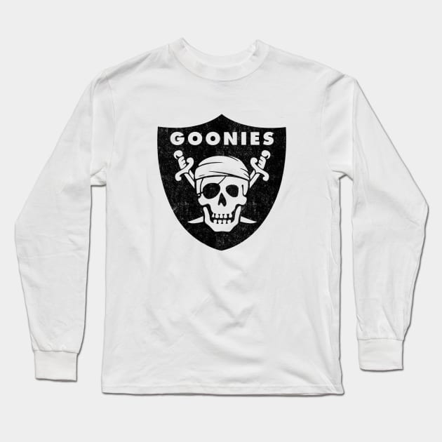 Raiders Goonies Vintage logo Long Sleeve T-Shirt by BodinStreet